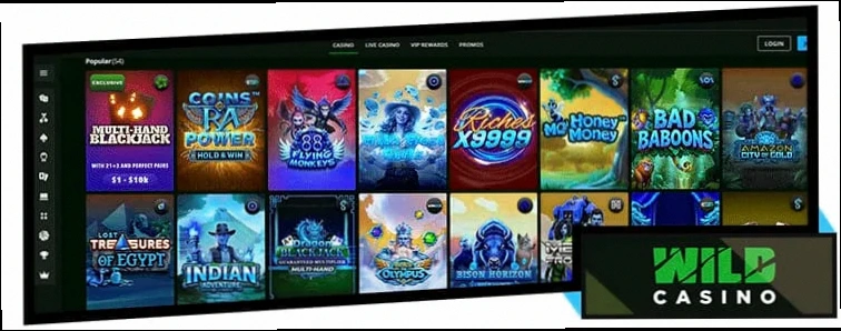 Wild Casino – 100% upp till 5 000 SEK + 50 gratissnurr bonus